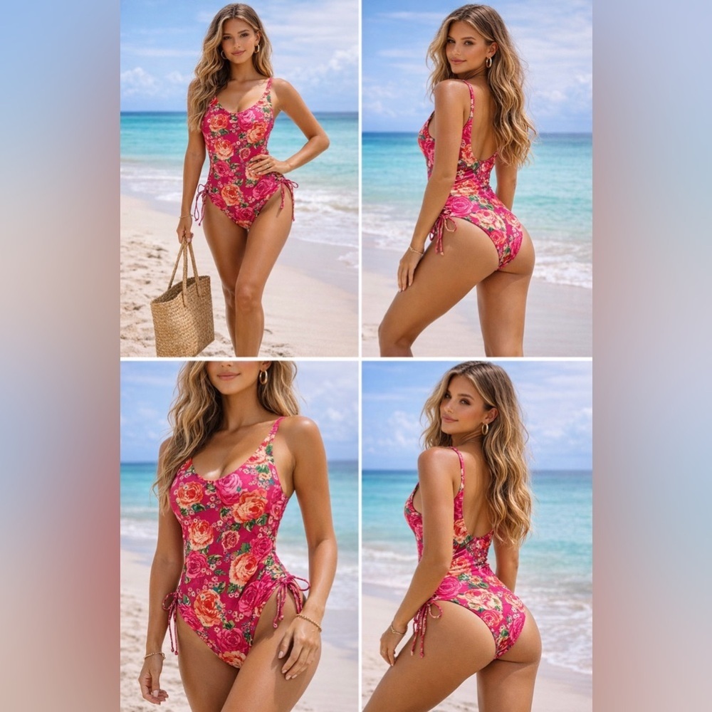SKINNY DIPPERS Womens Crushin Roaslina One-Piece Swimsuit Size XL NWT